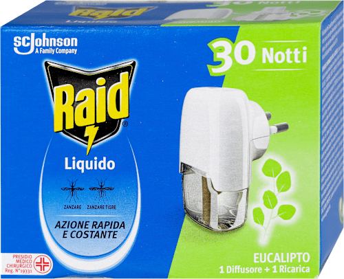 Električni aparat protiv komaraca sa tečnošću eukaliptusa Raid