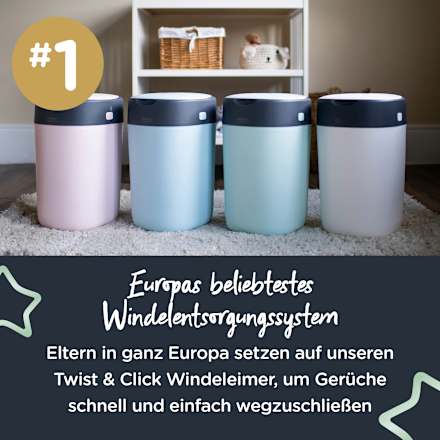 Nachfüllkassetten für Windeleimer Twist & Click und Sangenic Tec Tommee Tippee