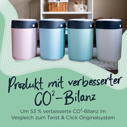 Windeleimer Twist & Click inkl. 12 Nachfüllkassetten, weiß Tommee Tippee