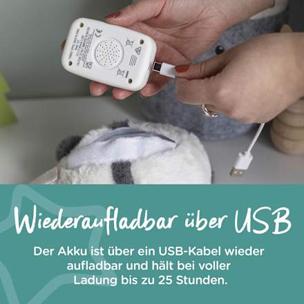 Einschlafhilfe wiederaufladbar für unterwegs, Pip der Panda Tommee Tippee