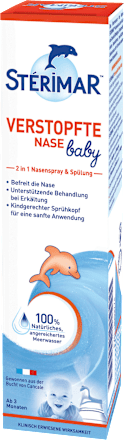 Verstopfte Nase Baby Nasenspray und Spülung STÉRIMAR