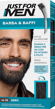 Colorazione Semipermanente Barba e Baffi Nero M55 JUST FOR MEN