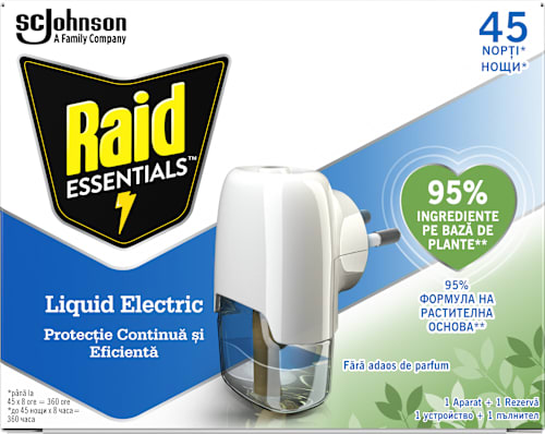 Комплект електрически изпарител + пълнител против комари Essentials Raid ESSENTIALS