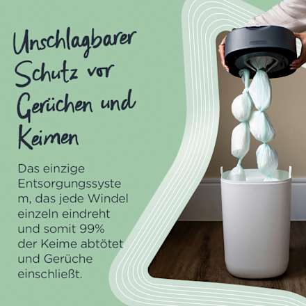 Windeleimer Twist & Click Sangenic, weiß Tommee Tippee