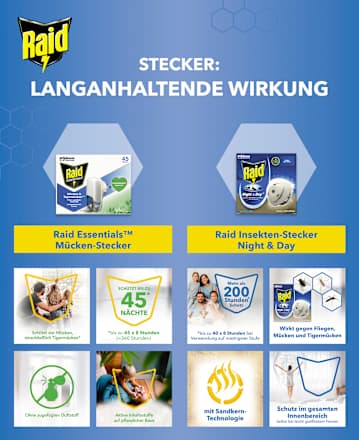 Mückenstecker 45 Nächte Nachfüllpack Raid