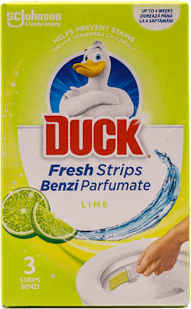 Benzi parfumate pentru toaletă lime DUCK