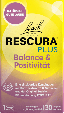 Balance & Positivität Bachblüten Kapseln Bach RESCURA
