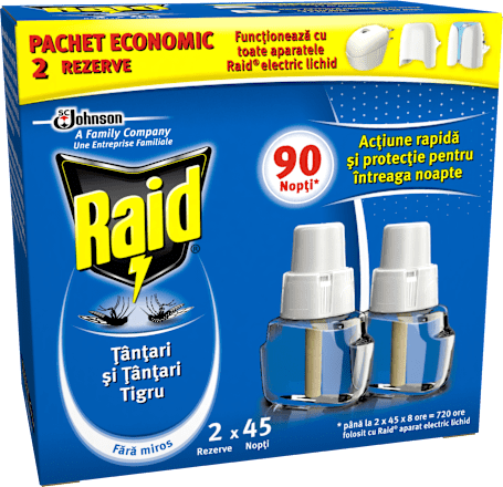 Пълнител за електрически изпарител против комари, 2x27ml Raid