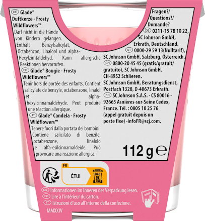 Duftkerze im Glas Frosty Wildflowers 1 St glade