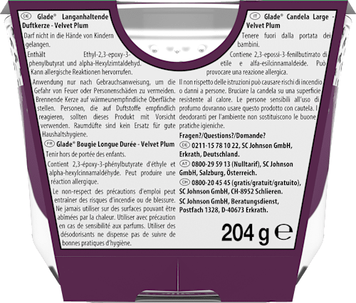 Duftkerze im Glas Velvet Plum glade