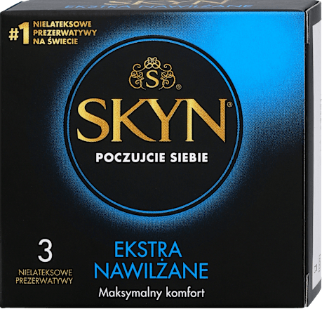 Prezerwatywy nielateksowe Ekstra Nawilżane SKYN