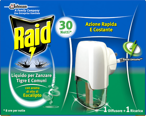 Električni aparat protiv komaraca s punjenjem od eukaliptusa Raid