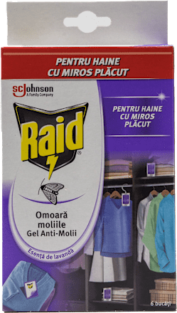 Ароматизиращ гел срещу молци с лавандула Raid