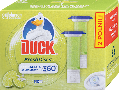 Gel za čiščenje in osveževanje WC školjke z vonjem limete DUCK
