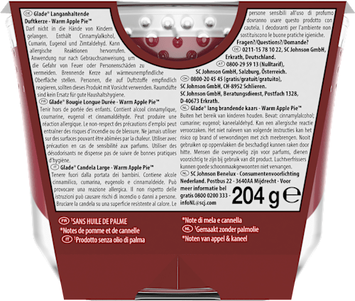Duftkerze im Glas Warm Apple Pie 1 St glade