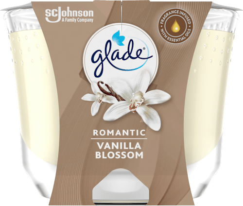Duftkerze im Glas Romantic Vanilla Blossom glade