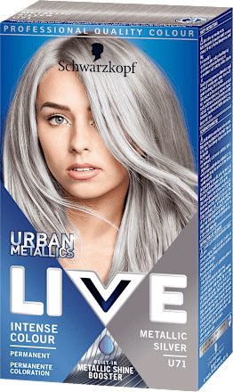Intense Colour Permanente Coloration Urban Metallics - Nr. U71 Metallic Silver Schwarzkopf LIVE