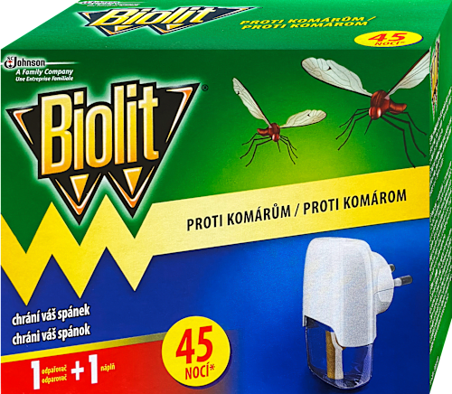 elektrický odpařovač s tekutou náplní proti komárům Biolit