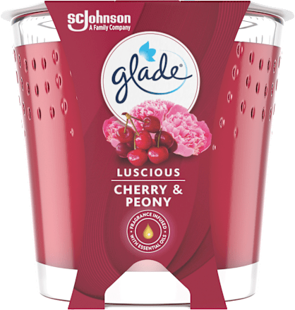 Duftkerze im Glas Luscious Cherry & Peony 129g glade
