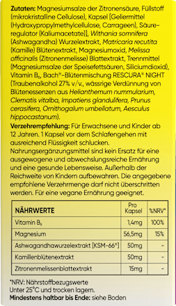 Bachblüten Ruhige Nächte Kapseln Bach RESCURA