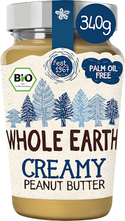 Erdnussbutter, Creamy Peanut Butter WHOLE EARTH