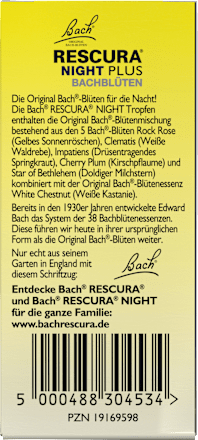 Bachblüten Nachtruhe Tropfen Bach RESCURA