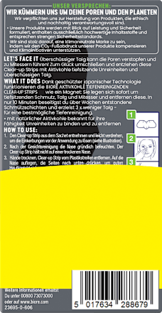 Tiefenreinigende Clear-Up Strips mit Aktivkohle Bioré