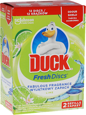 FRESH DISCS LIME DUO - żelowe krążki  DUCK