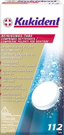 Gebissreiniger Tabs Langanhaltende Frische Milde Minze Kukident
