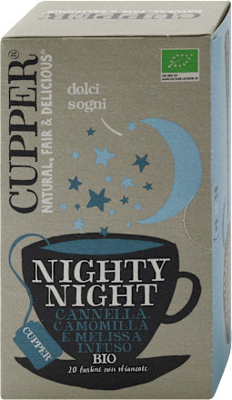 Tisana bio Nighty Night con cannella, camomilla e melissa CUPPER