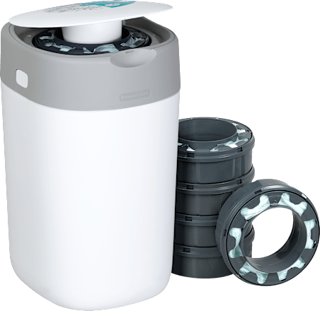 Windeleimer Twist & Click Sangenic + 6 Nachfüllkassetten weiß Tommee Tippee