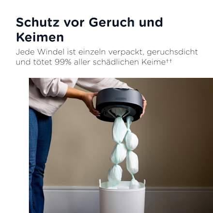 Windeleimer Twist & Click Sangenic, weiß Tommee Tippee