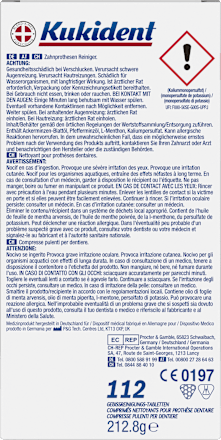 Gebissreiniger Tabs für Zahnprothesen Kukident