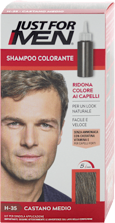Shampoo colorante Castano Medio JUST FOR MEN
