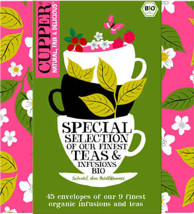 Geschenkset Tee Selection Box 9 Sorten (45 Beutel) Cupper