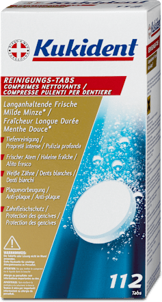 Gebissreiniger Tabs Langanhaltende Frische Milde Minze Kukident