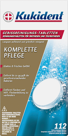 Gebissreiniger Tabs Langanhaltende Frische Milde Minze Kukident