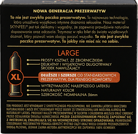 Prezerwatywy nielateksowe Large SKYN