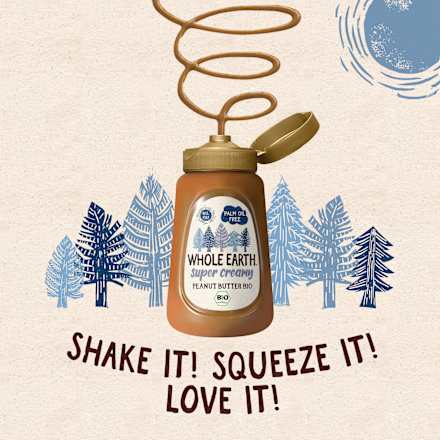 Erdnussbutter, super creamy WHOLE EARTH