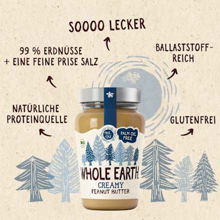 Erdnussbutter Creamy WHOLE EARTH