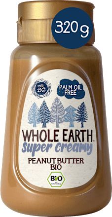 Erdnussbutter, super creamy WHOLE EARTH