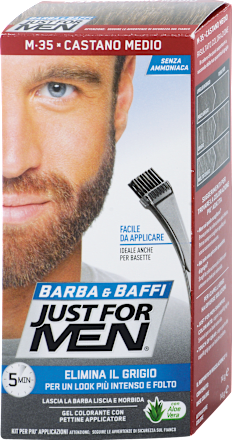 Gélová farba na bradu a fúzy pre mužov - M-35 Castano Medio JUST FOR MEN