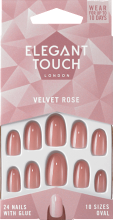 Künstliche Nägel Velvet Rose Oval Elegant Touch