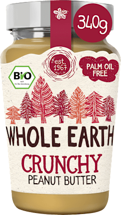 Erdnussbutter, Crunchy Peanut Butter WHOLE EARTH