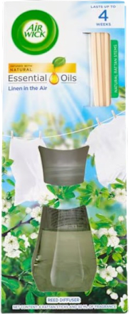 Essential Oils Reed Diffuser mirisni štapići – Linen in the Air AIR WICK