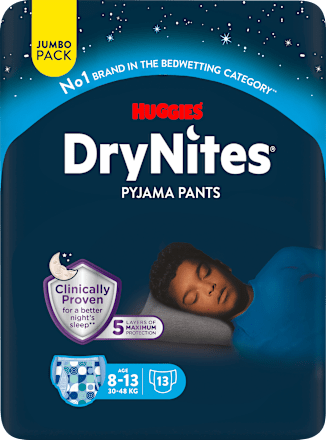 Pyjama Pants Teen (30-48 kg) blau Jumbo Pack HUGGIES DryNites
