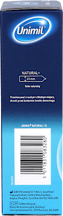 Prezerwatywy lateksowe Natural+ UNIMIL