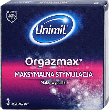 Prezerwatywy lateksowe z maxi-wypustkami ORGAZMAX UNIMIL