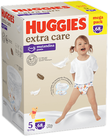 Pannolini a mutandina extra care mega pack taglia 5 (12-17 kg) Huggies
