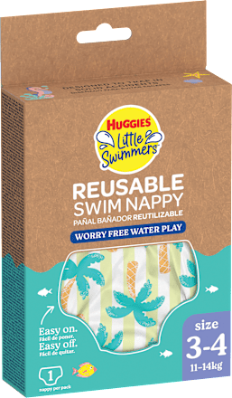 Schwimmwindel wiederverwendbar, Motiv tropische Palmen Huggies Little Swimmers